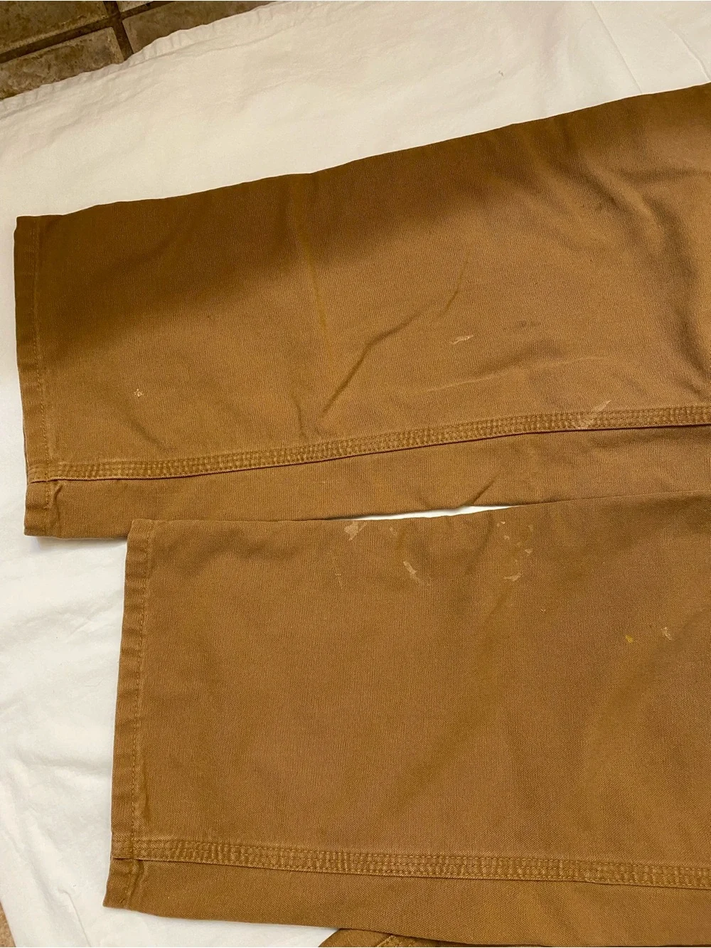 2 vintage Carhartt pants, fair condition Size 36 by 30 Some Stains and Flaws